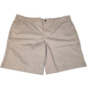 Member's Mark Mens Twill Shorts Khaki Size 42 Flat Front NWT
